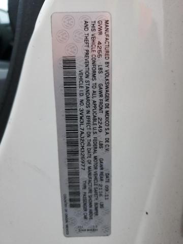 Photo 11 VIN: 3VW3L7AJ2CM325977 - VOLKSWAGEN JETTA TDI 