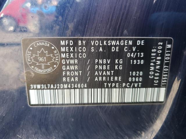 Photo 11 VIN: 3VW3L7AJ2DM434604 - VOLKSWAGEN JETTA TDI 