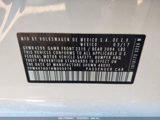 Photo 8 VIN: 3VW447AU1HM050976 - VOLKSWAGEN GOLF 