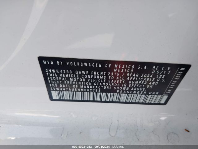 Photo 8 VIN: 3VW447AU5HM062788 - VOLKSWAGEN GOLF GTI 