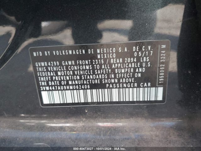 Photo 8 VIN: 3VW447AU9HM062406 - VOLKSWAGEN GOLF 