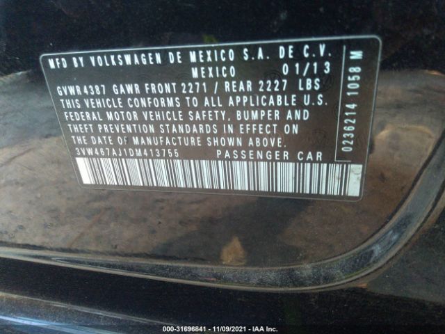 Photo 8 VIN: 3VW467AJ1DM413755 - VOLKSWAGEN GLI 