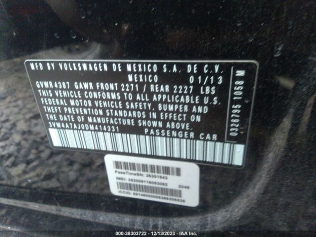 Photo 8 VIN: 3VW4A7AJ0DM414331 - VOLKSWAGEN JETTA 