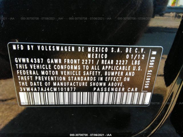 Photo 8 VIN: 3VW4A7AJ4CM101877 - VOLKSWAGEN GLI 