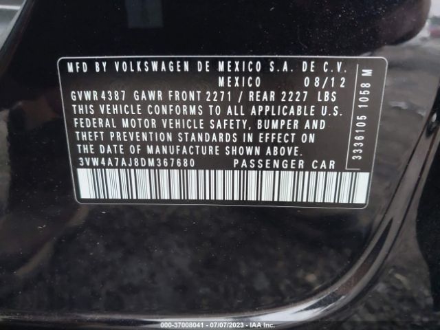 Photo 8 VIN: 3VW4A7AJ8DM367680 - VOLKSWAGEN JETTA 