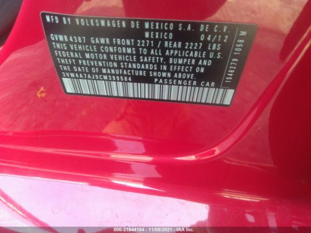 Photo 8 VIN: 3VW4A7AJ9CM399584 - VOLKSWAGEN GLI 