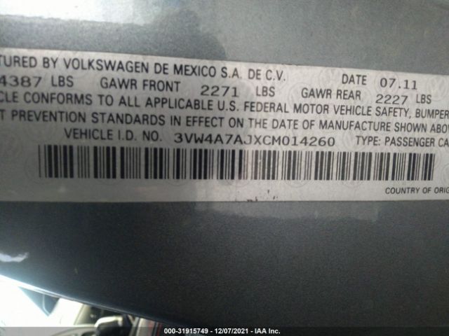 Photo 8 VIN: 3VW4A7AJXCM014260 - VOLKSWAGEN GLI 