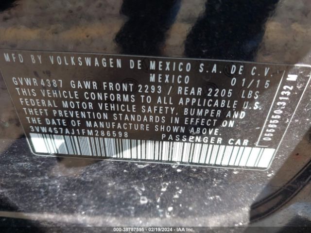 Photo 8 VIN: 3VW4S7AJ1FM286598 - VOLKSWAGEN JETTA 