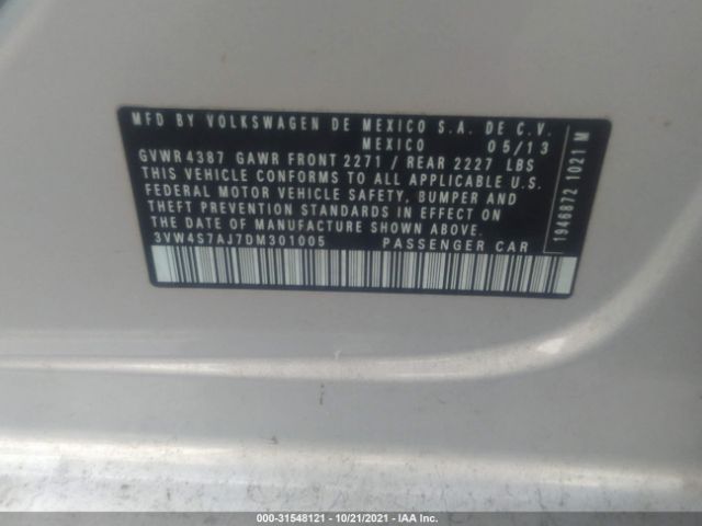 Photo 8 VIN: 3VW4S7AJ7DM301005 - VOLKSWAGEN GLI 