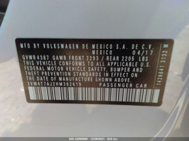 Photo 8 VIN: 3VW4T7AJ2HM362619 - VOLKSWAGEN JETTA 