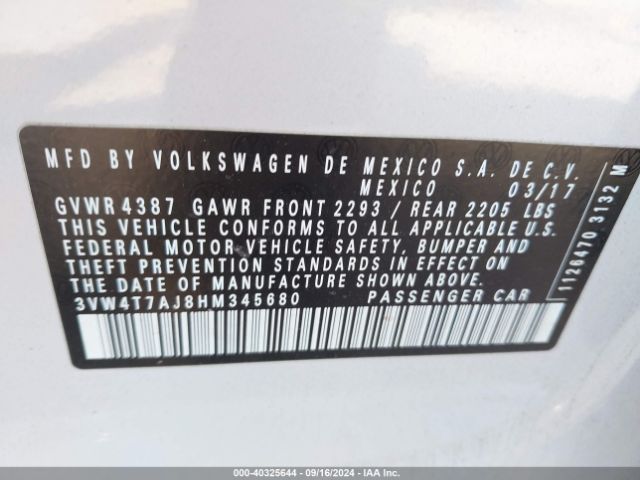 Photo 8 VIN: 3VW4T7AJ8HM345680 - VOLKSWAGEN JETTA 