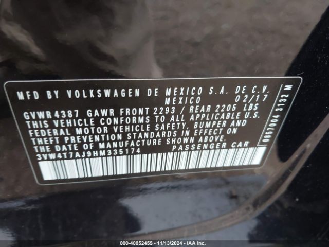 Photo 8 VIN: 3VW4T7AJ9HM335174 - VOLKSWAGEN JETTA 