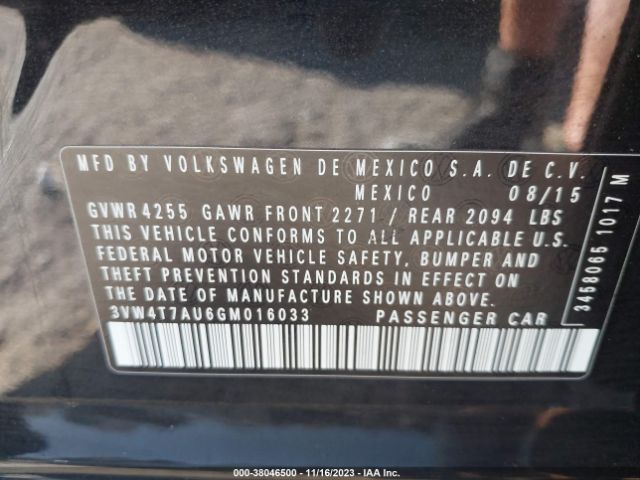 Photo 8 VIN: 3VW4T7AU6GM016033 - VOLKSWAGEN GOLF 