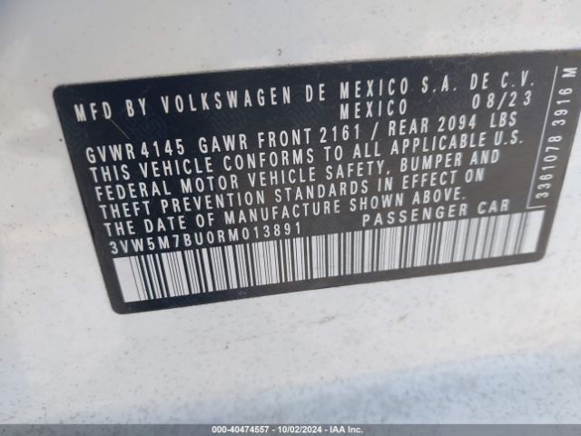 Photo 8 VIN: 3VW5M7BU5RM018701 - VOLKSWAGEN JETTA 