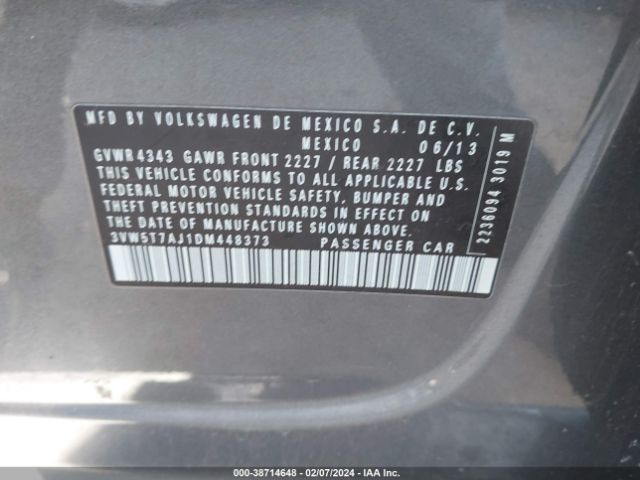 Photo 8 VIN: 3VW5T7AJ1DM448373 - VOLKSWAGEN JETTA 