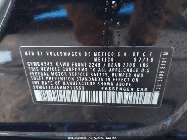 Photo 8 VIN: 3VW5T7AJ5HM211553 - VOLKSWAGEN JETTA 