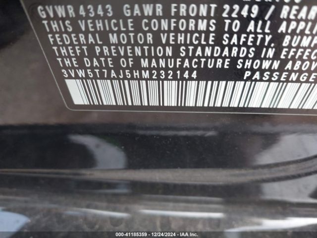 Photo 8 VIN: 3VW5T7AJ5HM232144 - VOLKSWAGEN JETTA 