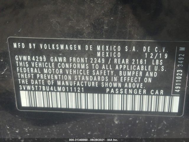 Photo 8 VIN: 3VW5T7BU4LM011121 - VOLKSWAGEN JETTA 