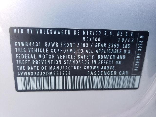 Photo 9 VIN: 3VW637AJ2DM231984 - VOLKSWAGEN JETTA HYBR 