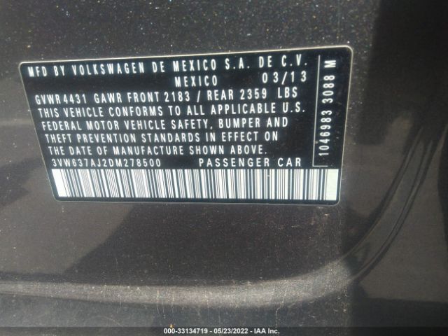 Photo 8 VIN: 3VW637AJ2DM278500 - VOLKSWAGEN JETTA SEDAN 