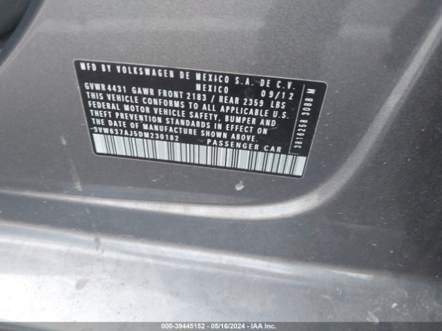 Photo 8 VIN: 3VW637AJ5DM230182 - VOLKSWAGEN JETTA 