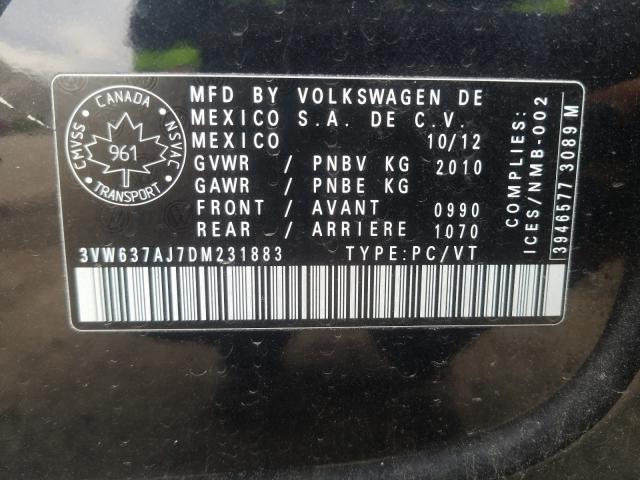 Photo 9 VIN: 3VW637AJ7DM231883 - VOLKSWAGEN JETTA HYBR 