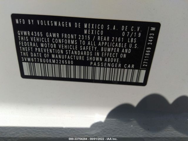 Photo 8 VIN: 3VW6T7BU0KM226580 - VOLKSWAGEN JETTA GLI 