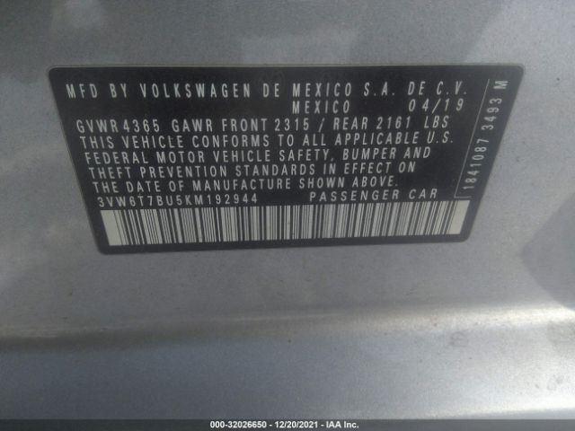 Photo 8 VIN: 3VW6T7BU5KM192944 - VOLKSWAGEN JETTA GLI 