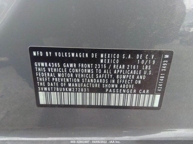 Photo 8 VIN: 3VW6T7BU9KM272831 - VOLKSWAGEN JETTA GLI 