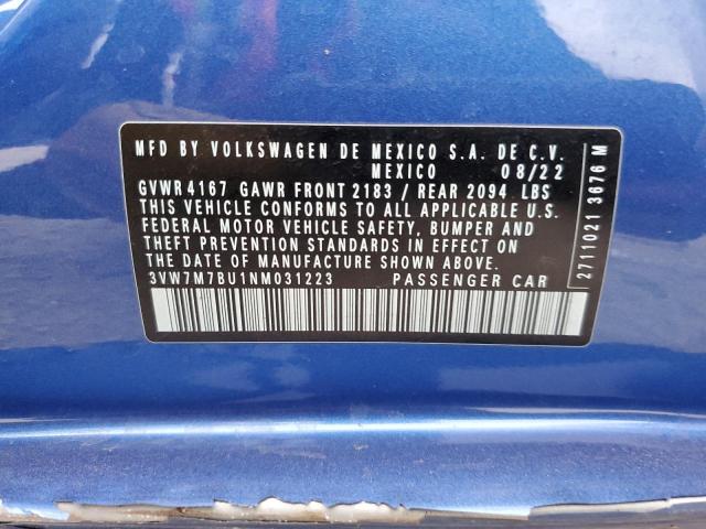 Photo 11 VIN: 3VW7M7BU1NM031223 - VOLKSWAGEN JETTA SE 