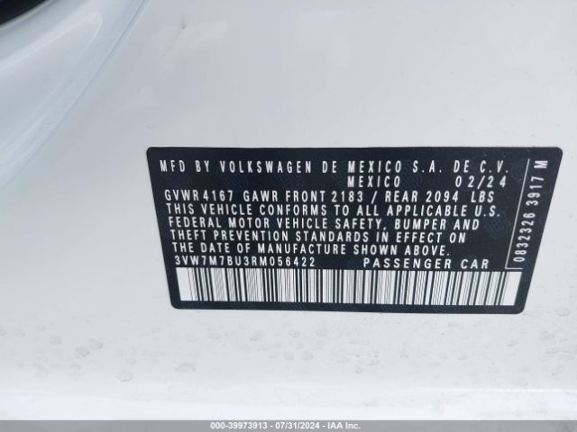 Photo 8 VIN: 3VW7M7BU3RM056422 - VOLKSWAGEN JETTA 