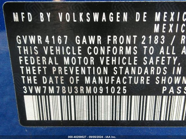 Photo 8 VIN: 3VW7M7BU3RM091025 - VOLKSWAGEN JETTA 