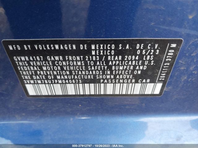 Photo 8 VIN: 3VW7M7BU7PM040673 - VOLKSWAGEN JETTA 