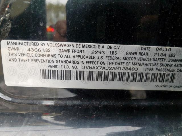 Photo 9 VIN: 3VWAX7AJ2AM128493 - VOLKSWAGEN JETTA LIMI 