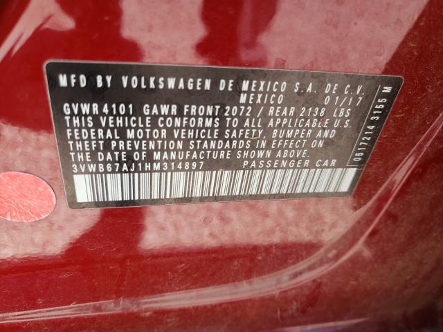 Photo 9 VIN: 3VWB67AJ1HM314897 - VOLKSWAGEN JETTA SE 