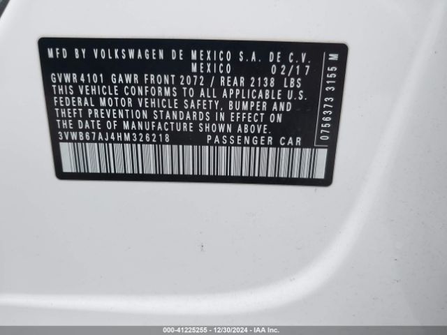 Photo 8 VIN: 3VWB67AJ4HM326218 - VOLKSWAGEN JETTA 