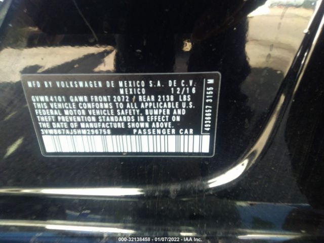 Photo 8 VIN: 3VWB67AJ5HM296758 - VOLKSWAGEN JETTA 