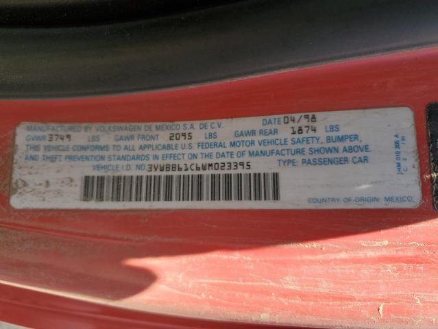 Photo 11 VIN: 3VWBB61C6WM023395 - VOLKSWAGEN NEW BEETLE 