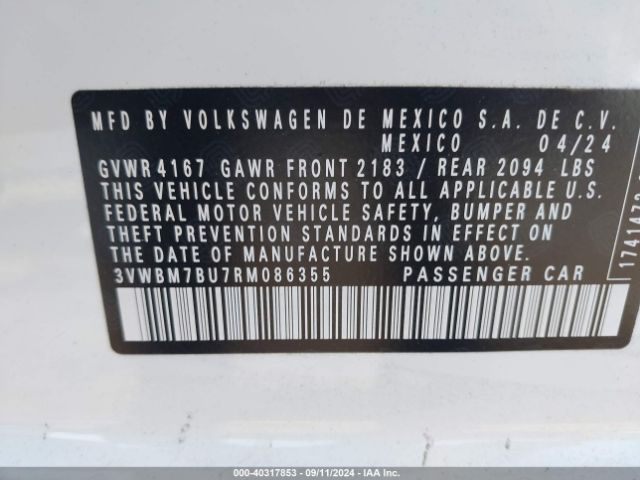 Photo 8 VIN: 3VWBM7BU7RM086355 - VOLKSWAGEN JETTA 