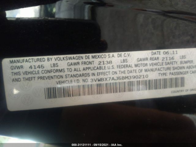 Photo 8 VIN: 3VWBX7AJ5BM390210 - VOLKSWAGEN JETTA SEDAN 