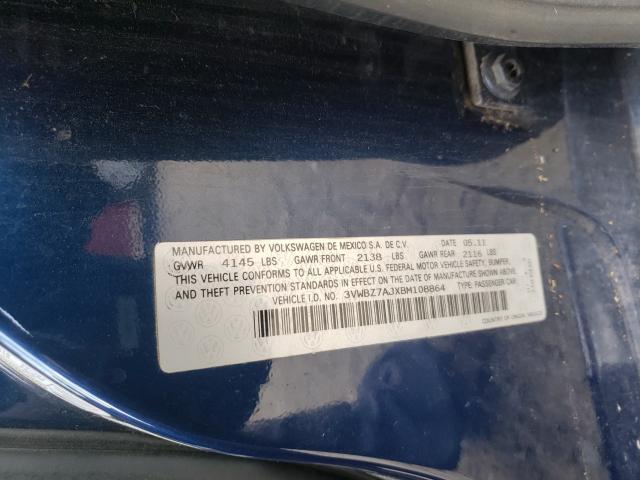 Photo 9 VIN: 3VWBZ7AJXBM108864 - VOLKSWAGEN JETTA SE 