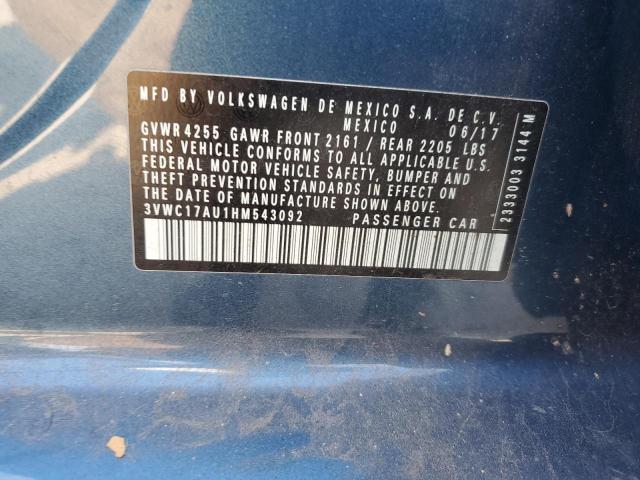 Photo 11 VIN: 3VWC17AU1HM543092 - VOLKSWAGEN GOLF 