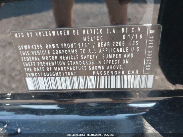 Photo 8 VIN: 3VWC17AU3GM517897 - VOLKSWAGEN GOLF 