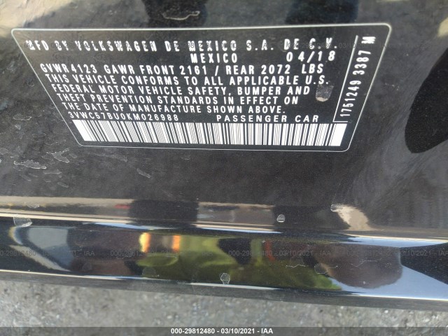 Photo 8 VIN: 3VWC57BU0KM026988 - VOLKSWAGEN JETTA 