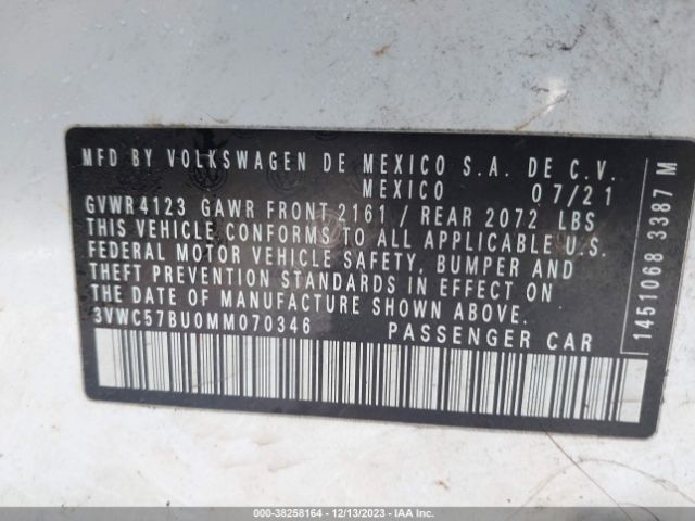 Photo 8 VIN: 3VWC57BU0MM070346 - VOLKSWAGEN JETTA 