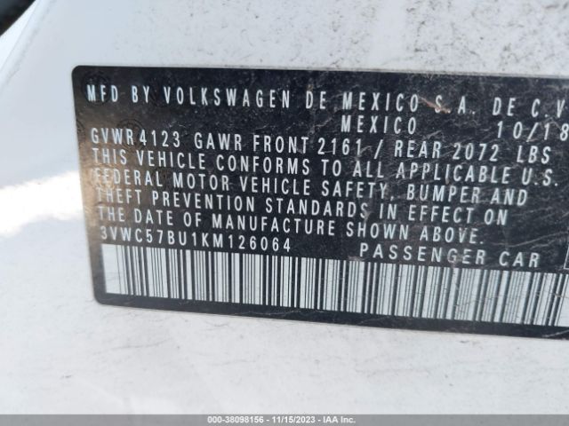 Photo 8 VIN: 3VWC57BU1KM126064 - VOLKSWAGEN JETTA 