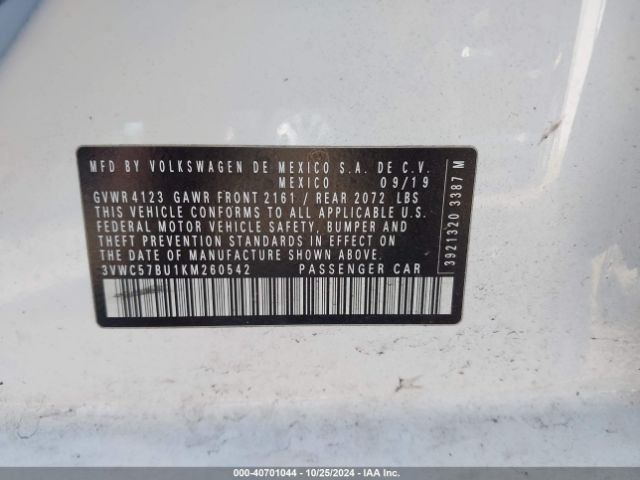 Photo 8 VIN: 3VWC57BU1KM260542 - VOLKSWAGEN JETTA 