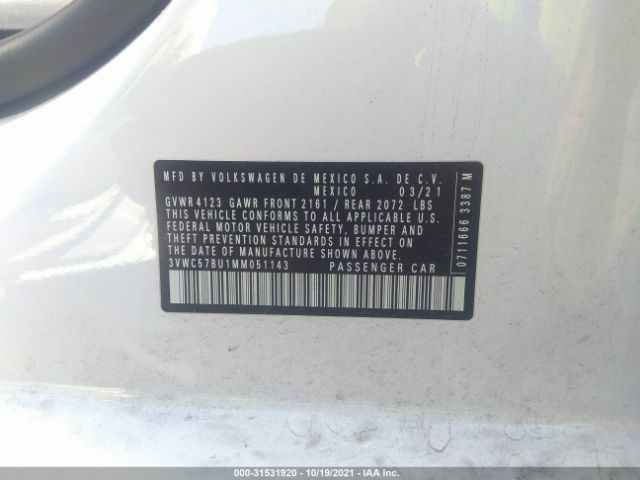 Photo 8 VIN: 3VWC57BU1MM051143 - VOLKSWAGEN JETTA 