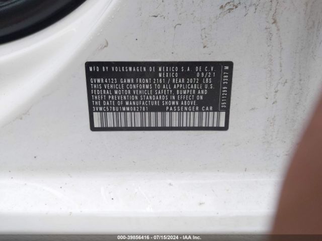 Photo 8 VIN: 3VWC57BU1MM082781 - VOLKSWAGEN JETTA 