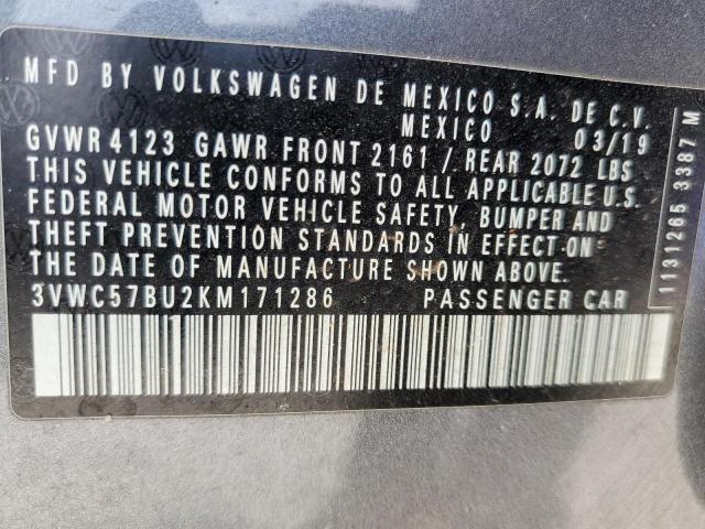 Photo 11 VIN: 3VWC57BU2KM171286 - VOLKSWAGEN JETTA S 